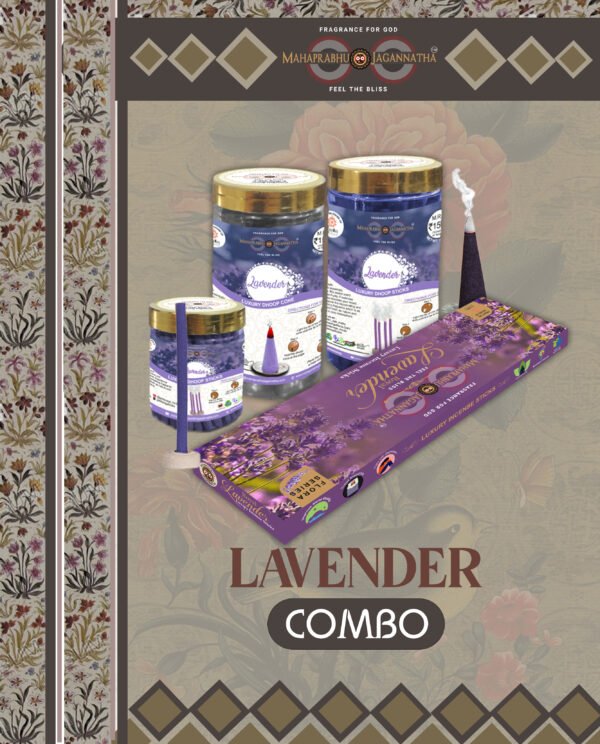 Mahaprabhu-Jagannath-website's-lavender-combo of Incense sticks, DHoop sticks and dhup cones